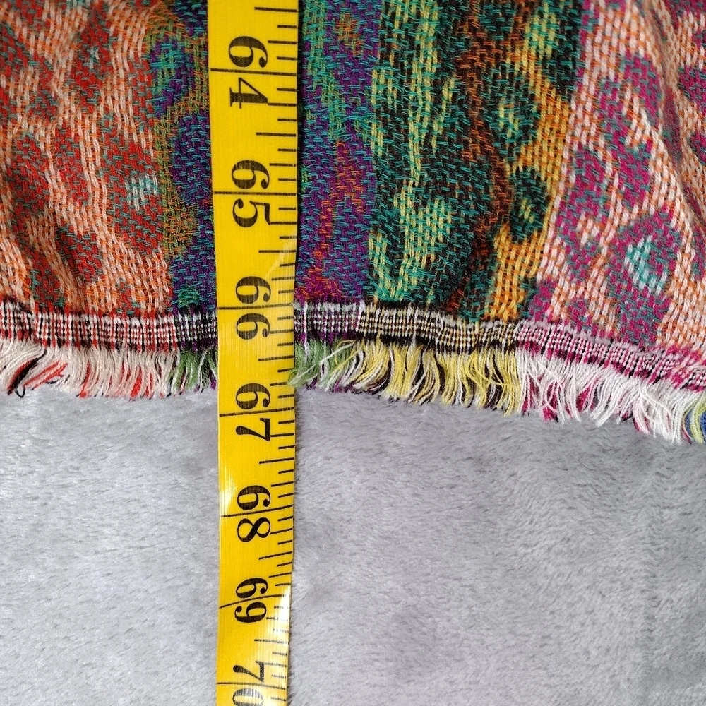 Anthropologie Vismaya Wool Scarf Embroidered Butterfly